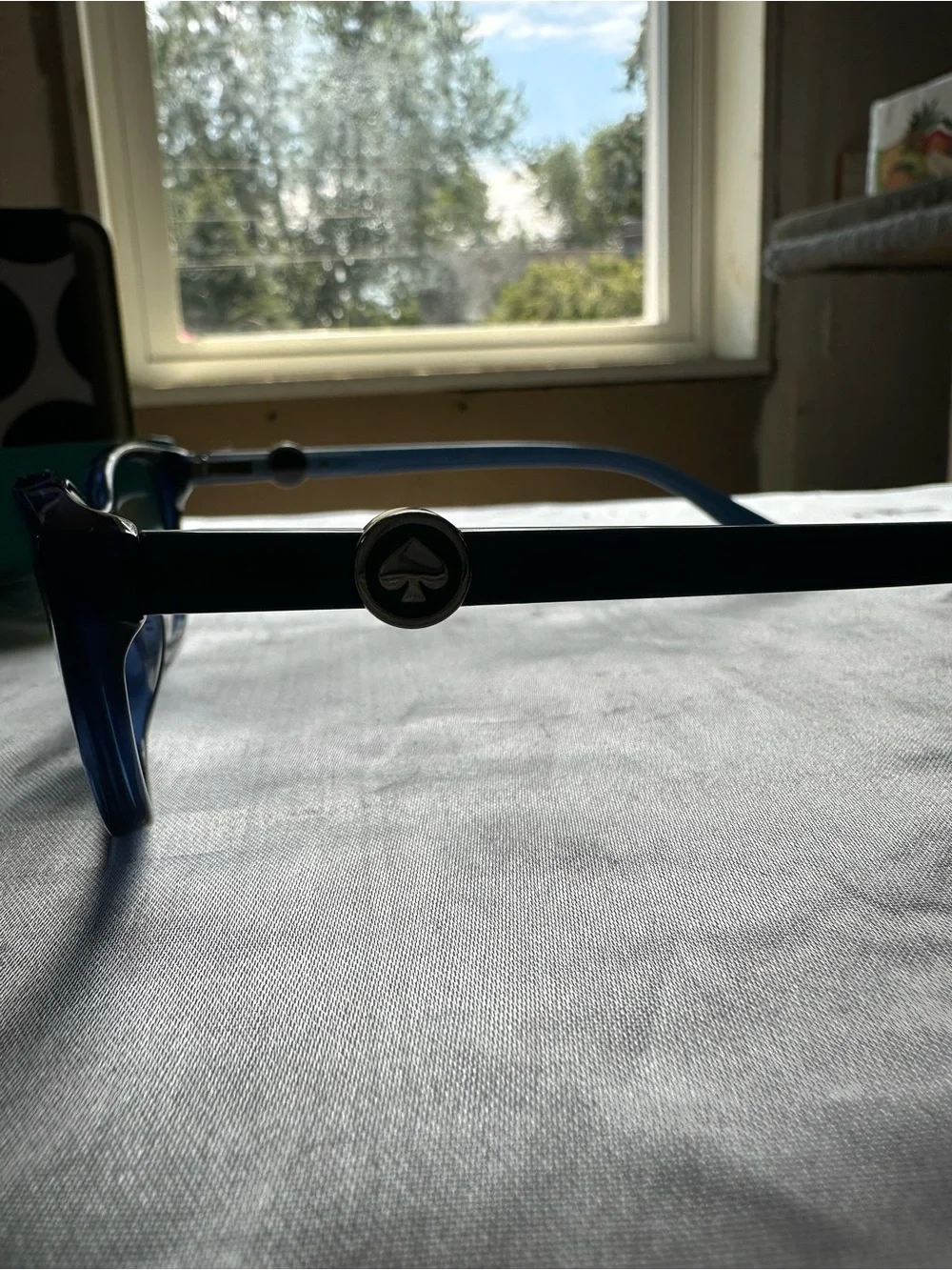 NWOT kate spade Blue Cat-Eye Glasses with Green Case